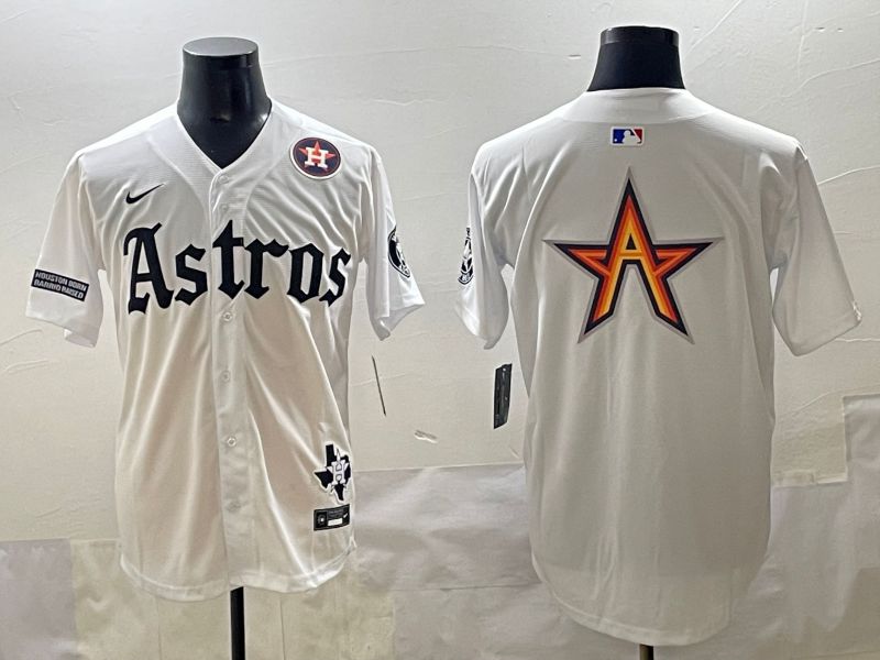 Men 2025 Houston Astros Blank White Five generations Joint Name Nike MLB Jersey style 17